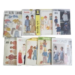 Vintage Young Boy's and Girl's Clothing Patterns Lot of 9